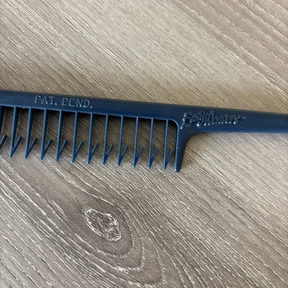 Vintage Easy Weavers Professional Weaving Blue Plastic Salon Comb‎ 90's Styling